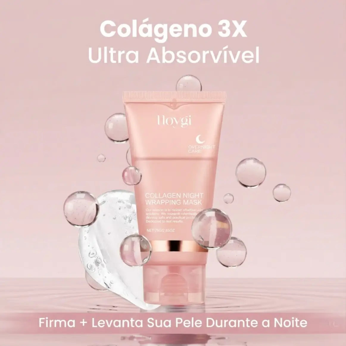Máscara Coreana Noturna Envelopante de Colágeno Anti-Idade (#1 Mais Vendido)