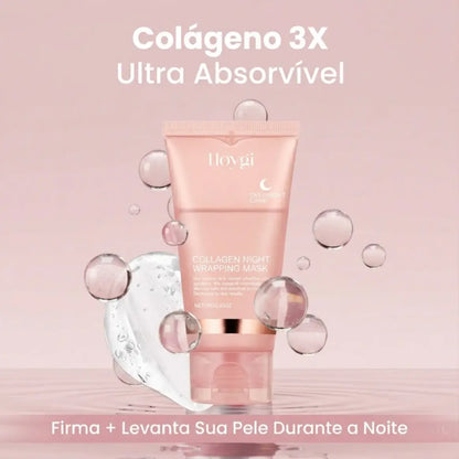 Máscara Coreana Noturna Envelopante de Colágeno Anti-Idade (#1 Mais Vendido)