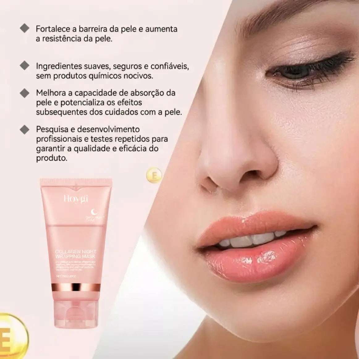 Máscara Coreana Noturna Envelopante de Colágeno Anti-Idade (#1 Mais Vendido)