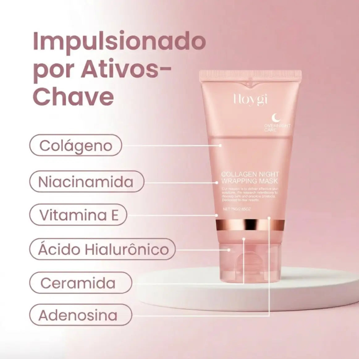 Máscara Coreana Noturna Envelopante de Colágeno Anti-Idade (#1 Mais Vendido)